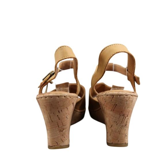 Born Shoes Women 11 Sandal Wedge Leather Ankle Strap Open Toe Agnio Cork Comfort - Picture 6 of 16
